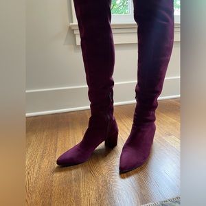 Bordeaux Suede Stuart Weitzman Knee high boots